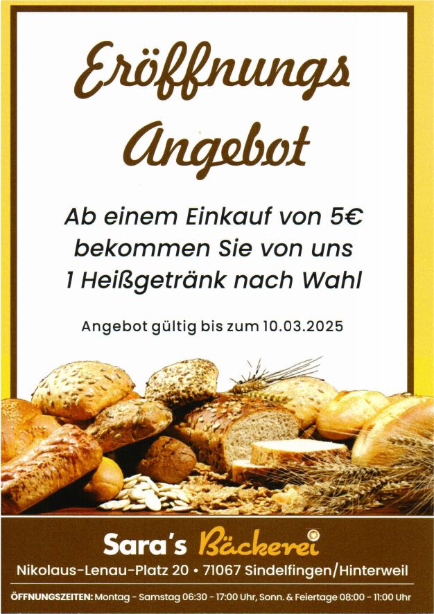 Baeckerei Angebot